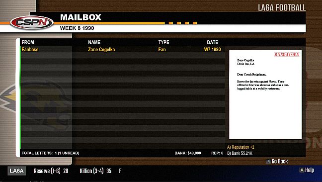 Gridiron Masters '98