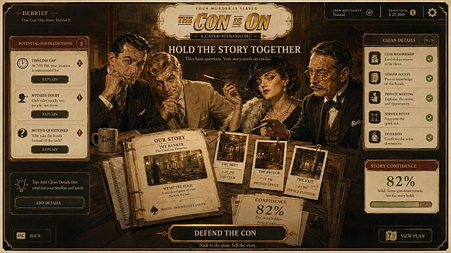 Your Murder Is Served - The Con Is On: A Caper-Scenario DLC
