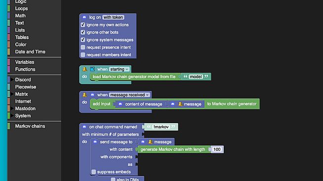 Piecewise - Markov Chains