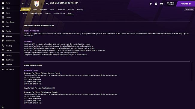 Football Manager 2021 Touch - No Transfer Windows
