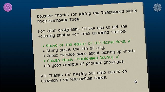 Delores: A Thimbleweed Park Mini-Adventure