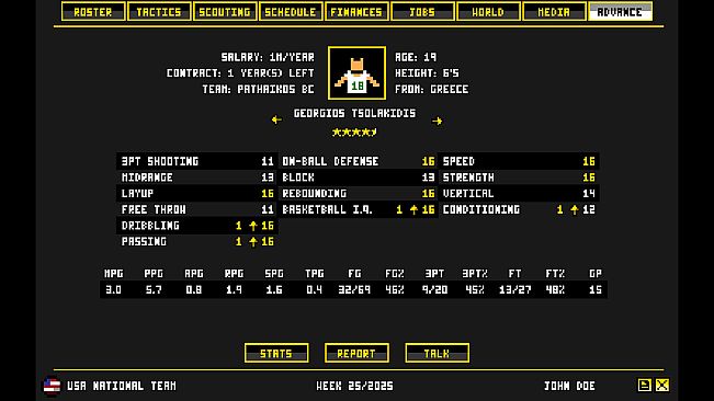Retro Basketball Manager