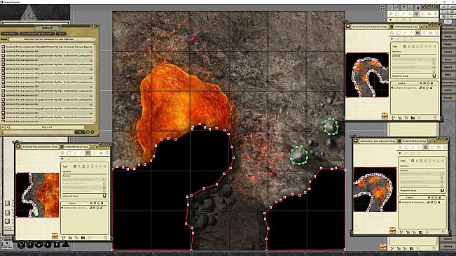 Fantasy Grounds - Pathfinder RPG - Flip-Tiles - Darklands Fire Caves Expansion
