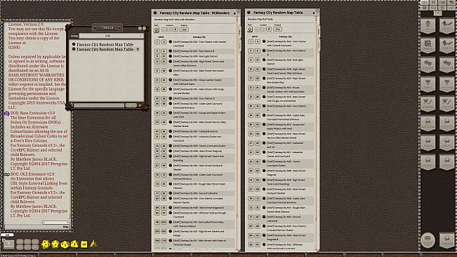 Fantasy Grounds - Meanders Map Pack: Fantasy City Nocturnal (Map Pack)