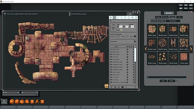 Fantasy Grounds - FG Desert Ruins Map Pack