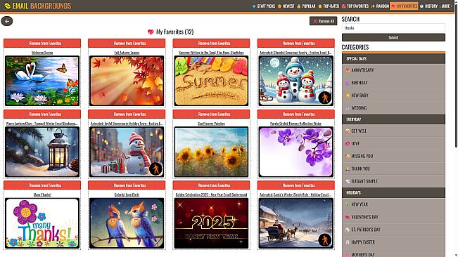 Email Backgrounds & Stationery