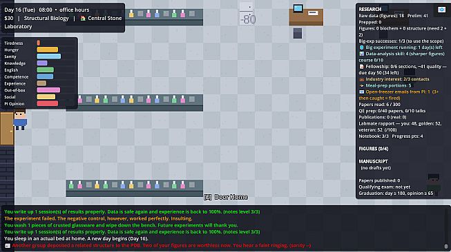 A PhD Simulator - Publish & Perish