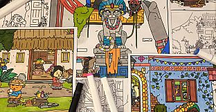 FIND ALL 8: The road to the Maya - Coloring Book