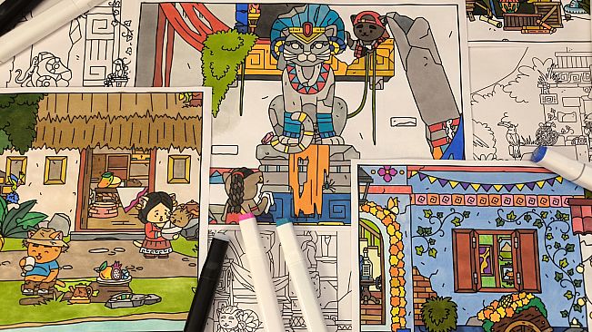 FIND ALL 8: The road to the Maya - Coloring Book