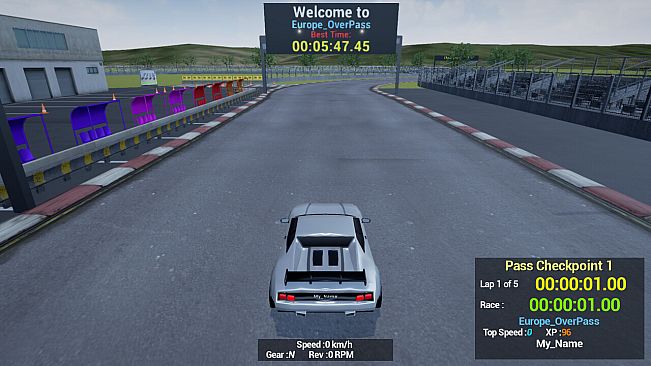 1980s & 90s Style - Retro Track Car Racer