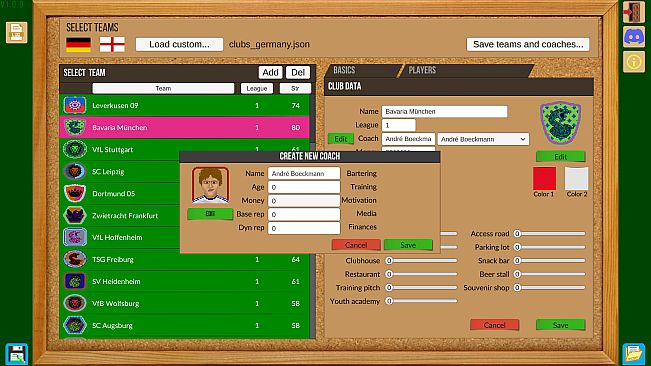 Boeckham's Football Manager