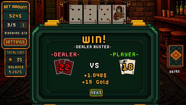 Dealer Bust! | Roguelike BlackJack