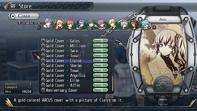 The Legend of Heroes: Trails of Cold Steel II - All Arcus Covers