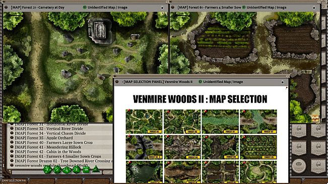 Fantasy Grounds - Meanders Map Pack: Venmire Woods II (Map Pack)