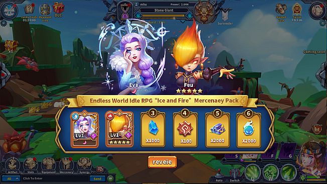Endless World Idle RPG - Ice and Fire Mercenary Pack