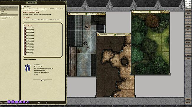 Fantasy Grounds - Pathfinder RPG - GameMastery Map Pack: Ambush Sites