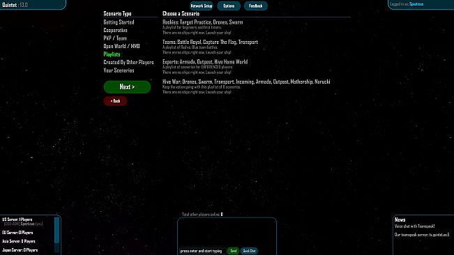 Quintet - Upgrade (unlock scenarios and website features)
