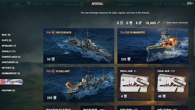 World of Warships — 10 Guineas