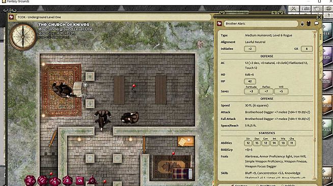 Fantasy Grounds - Compass Point #6: Town Church - Brotherhood of Knives (PFRPG)