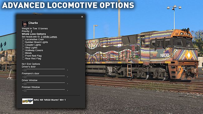 Trainz 2022 DLC - NR Class Locomotive - NR30 Warmi, NR52 Kungara Mankurpa