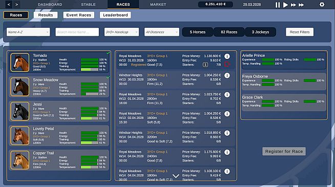 Golden Stables - Horse Racing