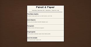 Paper and Pencil