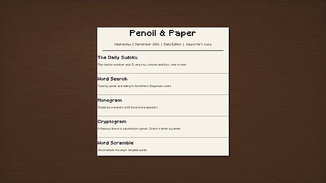 Paper and Pencil