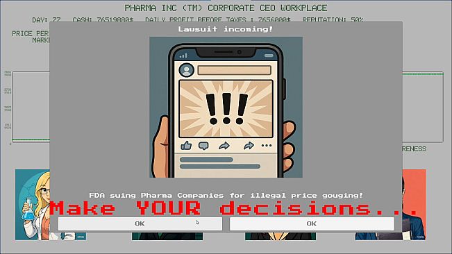 PHARMA INC SIMULATOR - Ethics not included.