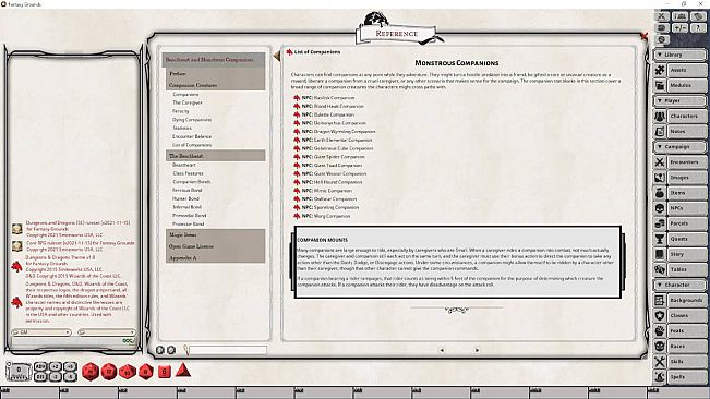 Fantasy Grounds - Beastheart and Monstrous Companions