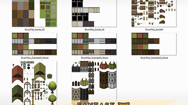 RPG Maker MZ - Fantasy Tiles - Elves