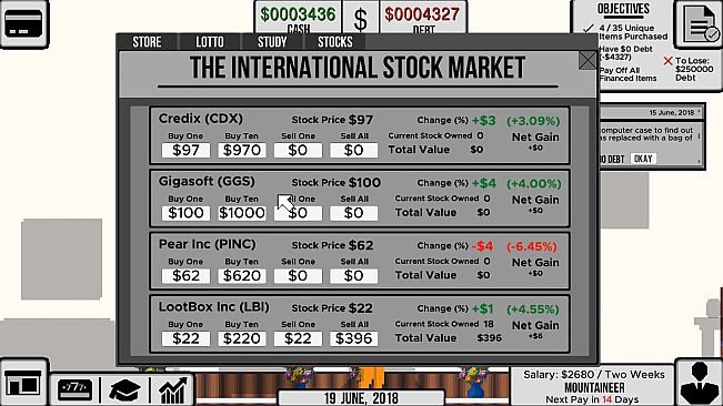 Life and Debt: A Real Life Simulator