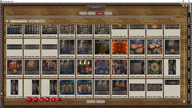 Fantasy Grounds - Black Scrolls Medieval Fantasy Castle (Map Tile Pack)
