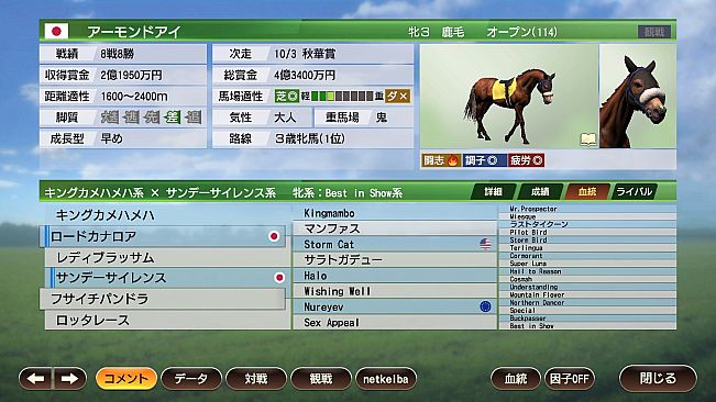 WP9 2020 歴史的名牝 購入権セット 全６頭