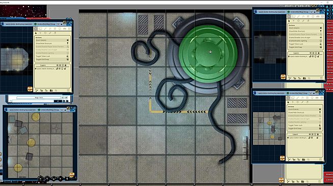 Fantasy Grounds - Starfinder Flip-Tiles - Space Station Docking Bay Expansion
