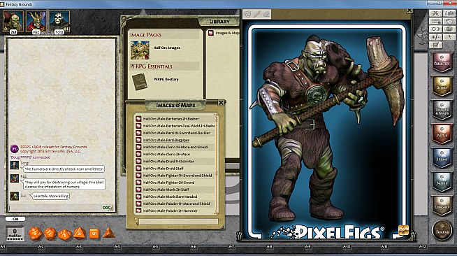 Fantasy Grounds - PixelFigs Half-Orcs Token and Portrait Pack
