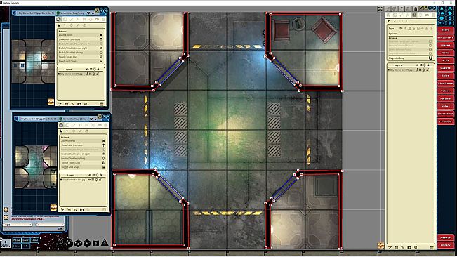 Fantasy Grounds - Starfinder RPG - Flip-Tiles - City Starter Set