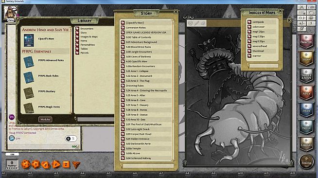 Fantasy Grounds - PFRPG Compatible Adventure: Cipactli's Maw - One on One Adventure #15