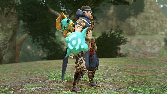 Monster Hunter Rise - "Stuffed Zinogre" Hunter layered weapon (Sword & Shield)