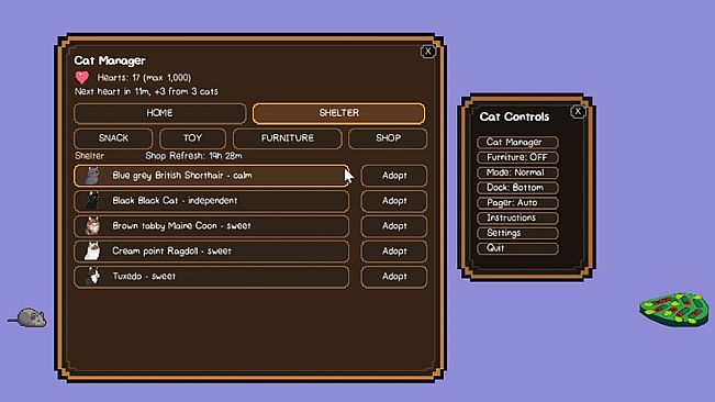 Desktop Pet: Idle Cats Cozy Chaotic Companions for your screen