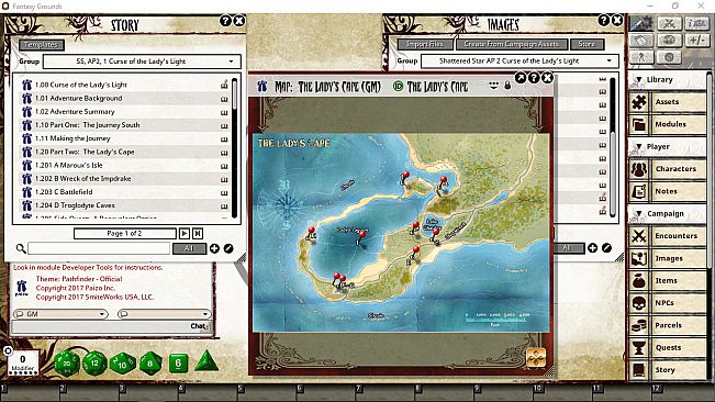 Fantasy Grounds - Pathfinder RPG - Shattered Star AP 2: Curse of the Lady's Light