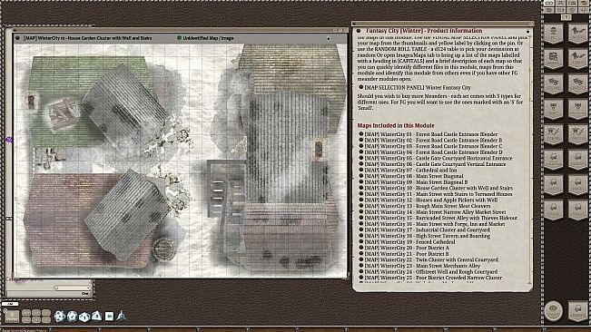 Fantasy Grounds - Meanders Map Pack: Fantasy City Winter (Map Pack)
