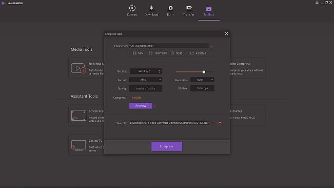 Wondershare Uniconverter-Video Converter, Video Editor, Video Compressor, Video Recorder, DVD Burner