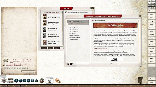 Fantasy Grounds - Deadlands: The Weird West: Horror at Headstone Hill