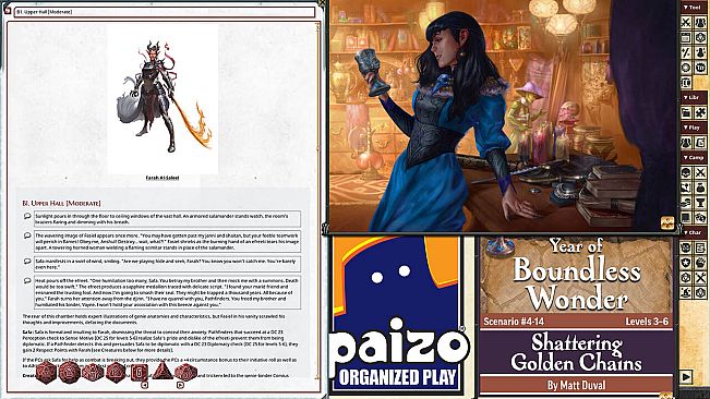 Fantasy Grounds - Pathfinder 2 RPG - Pathfinder Society Scenario #4-14: Shattering Golden Chains