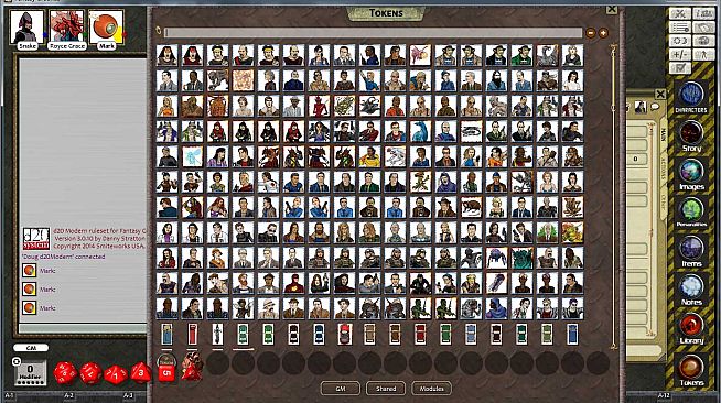 Fantasy Grounds - Fiery Dragon Modern & Sci-Fi Token and Portrait Pack