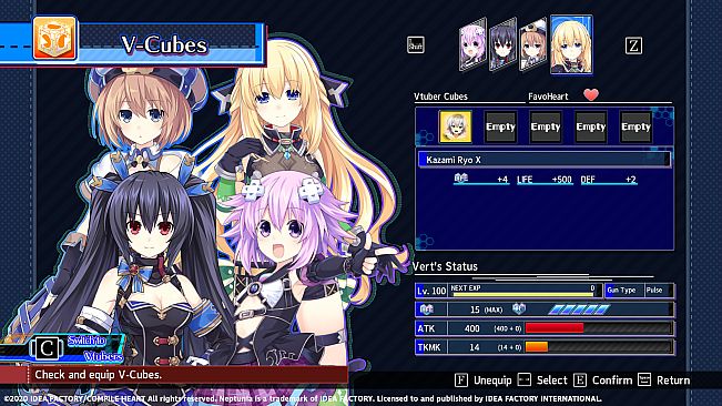 Neptunia Virtual Stars - Game Club Project Pack
