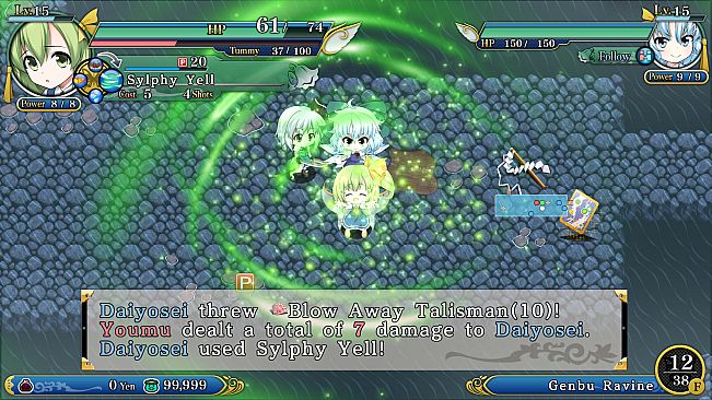 Player & Partner character "Daiyosei" (Touhou Genso Wanderer -Reloaded-)