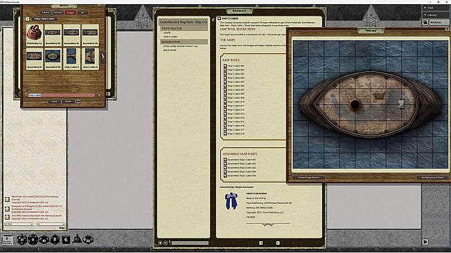 Fantasy Grounds - Pathfinder RPG - GameMastery Map Pack: Ship's Cabin