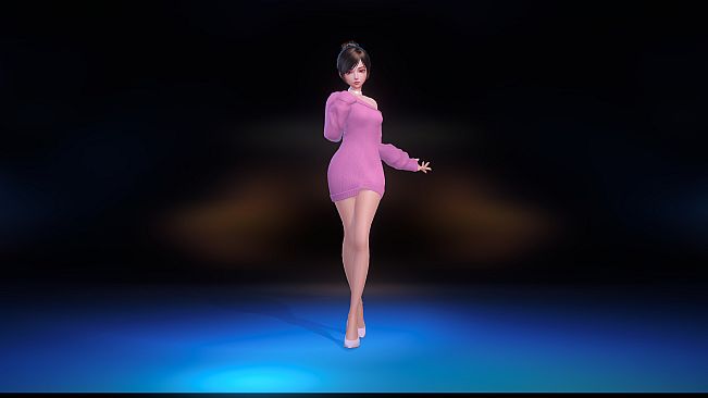 Angel Legion-DLC  Off-Shoulder Sweater (Purple)