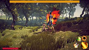 Cute girl with uncle's leisure time